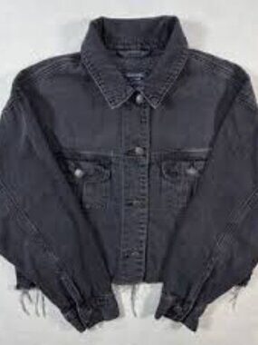 Abercrombie & Fitch Black‎ Denim Jacket Size XS